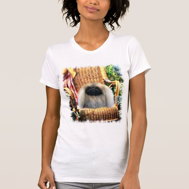 Pekingese Kunstgeschenke T-Shirt (Vorderseite)
