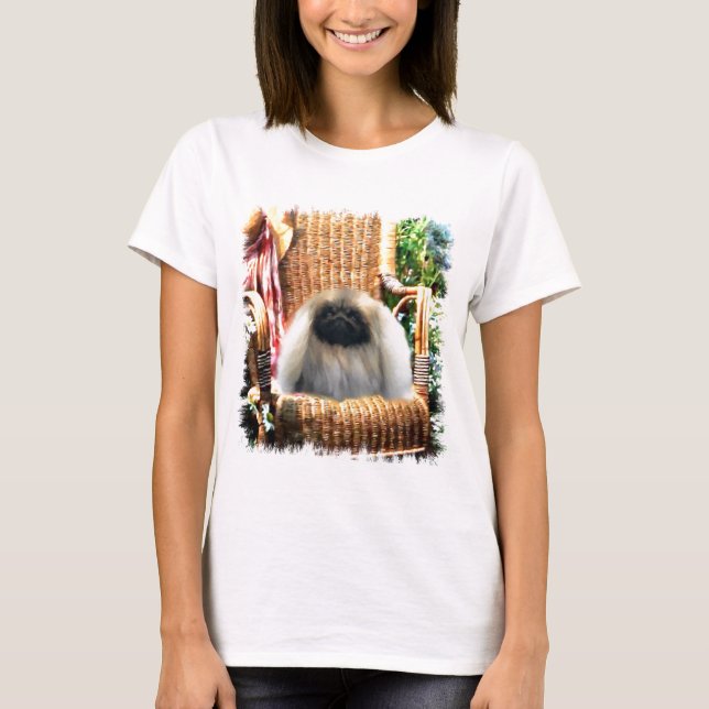 Pekingese Kunstgeschenke T-Shirt (Vorderseite)