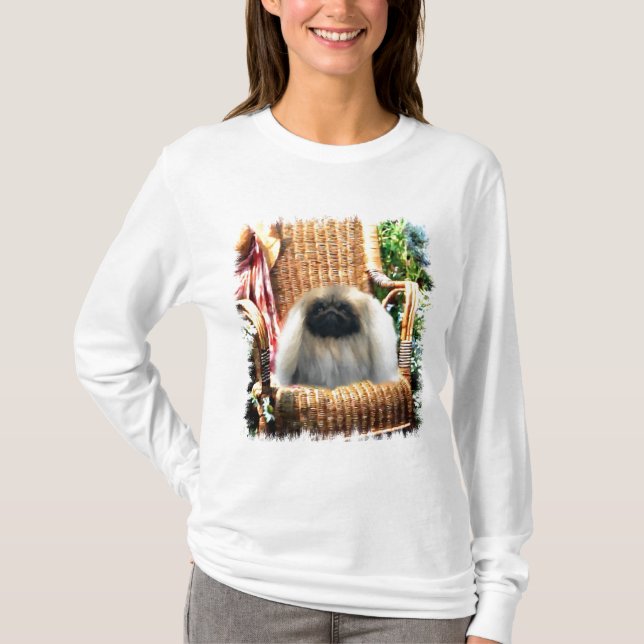 Pekingese Kunstgeschenke T-Shirt (Vorderseite)