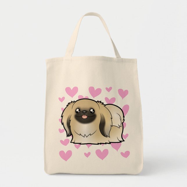 Pekingese Liebe (Show geschnitten) Tragetasche (Vorne)