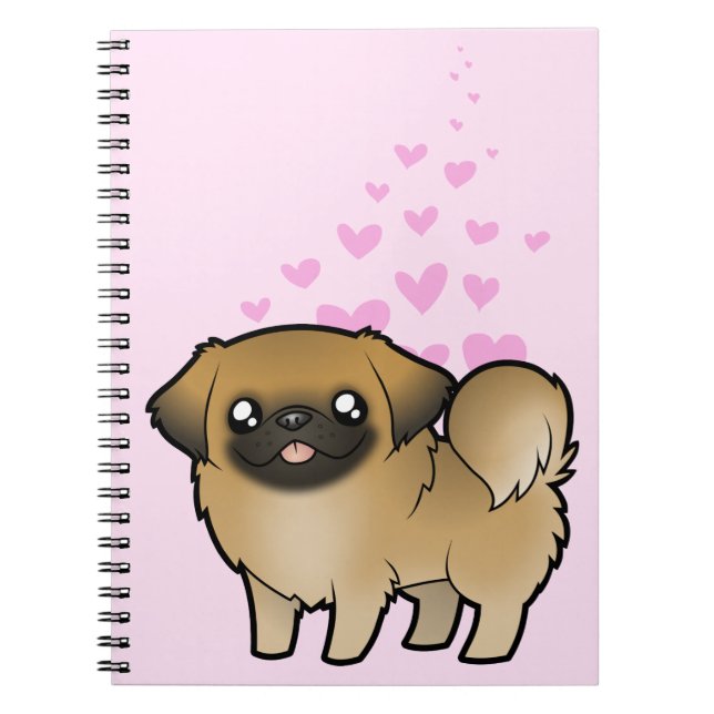 Pekingese Liebe (Welpe geschnitten) Notizblock (Vorderseite)