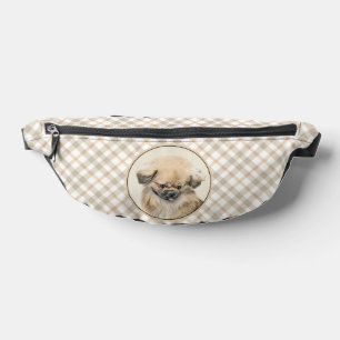 Pekingese Malerei Fawn Niedlich Original Haustier Bauchtasche