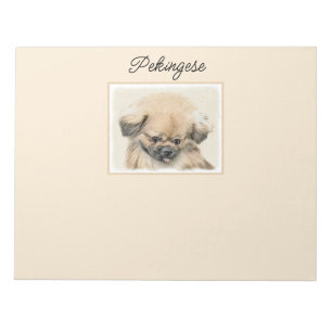 Pekingese Malerei - Niedlich Original Dog Art Note Notizblock