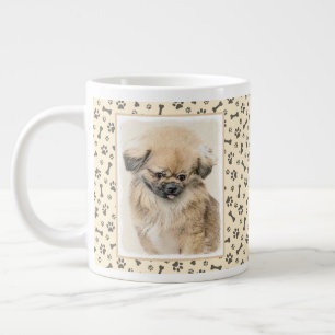 Pekingese Malerei - Niedliche Original Hunde Kunst Jumbo-Tasse