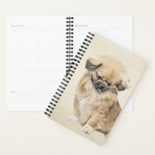 Pekingese Malerei - Niedliche Original Hunde Kunst Planer
