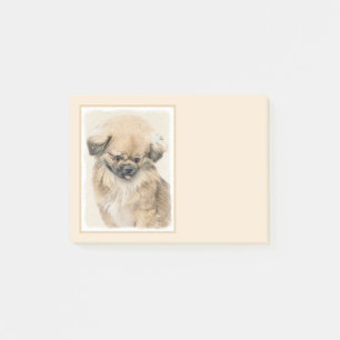 Pekingese Malerei - Niedliche Original Hunde Kunst Post-it Klebezettel
