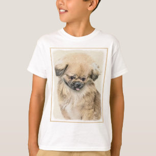 Pekingese Malerei - Niedliche Original Hunde Kunst T-Shirt