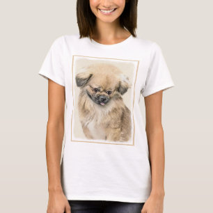 Pekingese Malerei - Niedliche Original Hunde Kunst T-Shirt