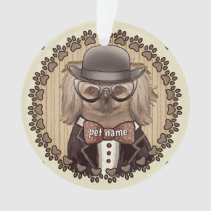 Pekingese mit Brille Ornament