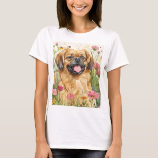 Pekingese-Mutter-T-Shirt – Aquarell T-Shirt