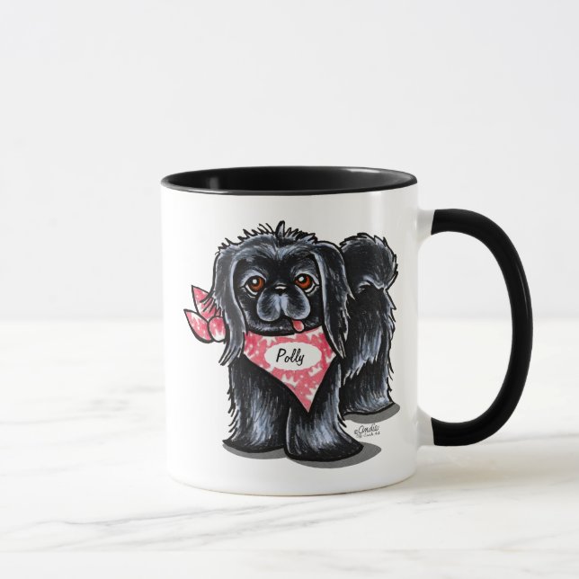 Pekingese Pekingese Name Personalisiert Rosa Tasse (Rechts)