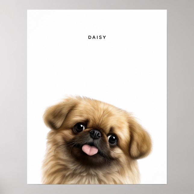 Pekingese Personalisiert Print Poster (Vorne)