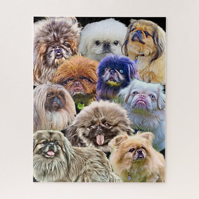 Pekingese Puzzle - ein Kunstwerk! (Vertikal)