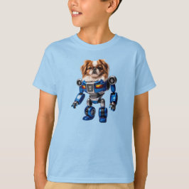 Pekingese Robot Kid's T - Shirt