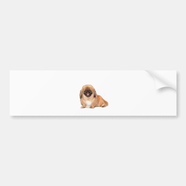 Pekingese (rot, schwarze Maske #1) Autoaufkleber (Vorne)