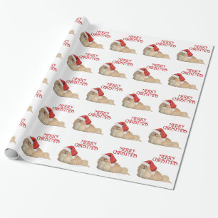 Pekingese Santa Claus Geschenkpapier
