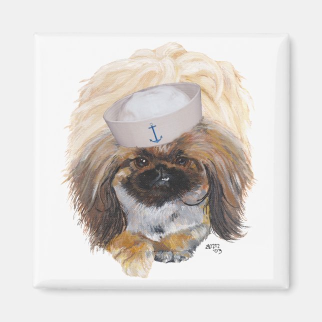 Pekingese Seeleute Magnet (Vorne)