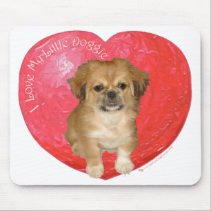Pekingese / Shih Tzu Valentinstag Mousepad