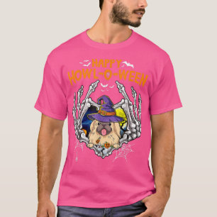 Pekingese Skeleton Heart Happy HowlOWeen Costume T-Shirt