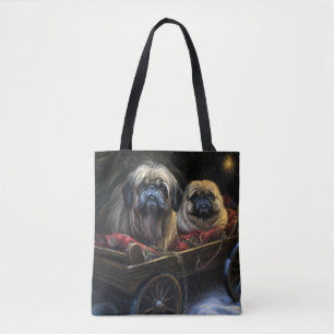 Pekingese Snowy Sleigh Weihnachtsdekor