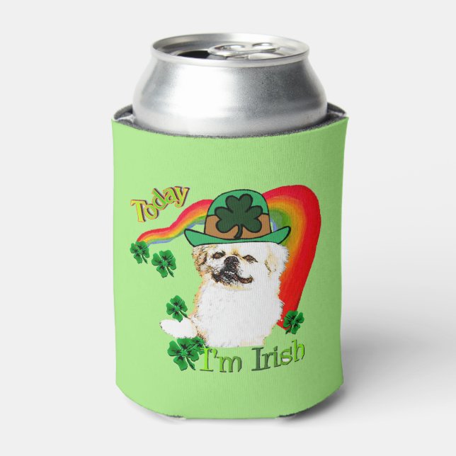 Pekingese St Patricks Dosenkühler (Kanne Vorderseite)