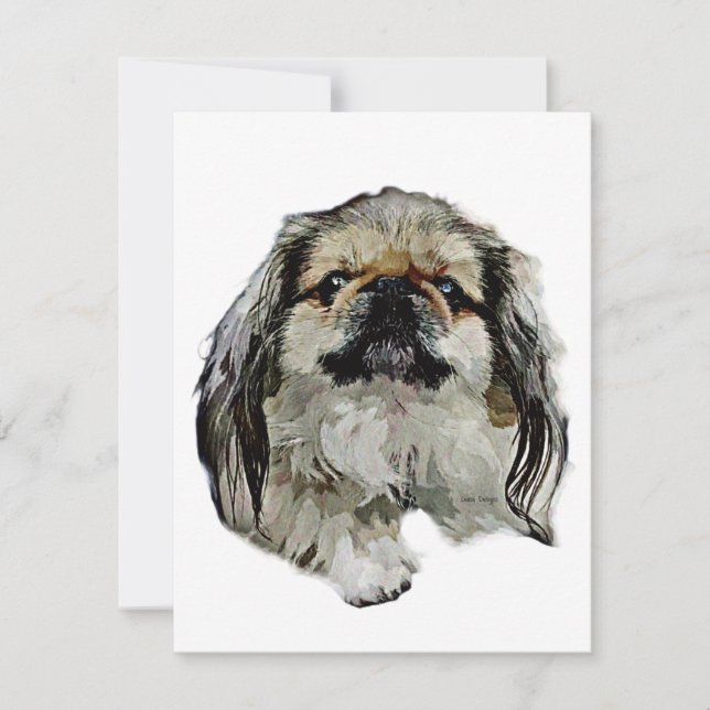 Pekingese Stationery - leere Karte (Vorderseite)