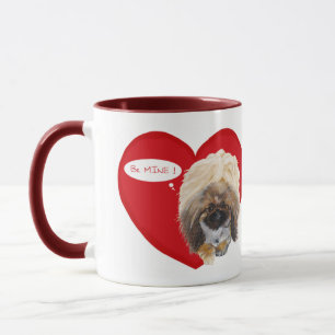 Pekingese Valentine Tasse