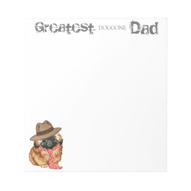 Pekingese Vater Notepad Notizblock (Vorderseite)