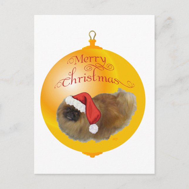 Pekingese Weihnachten (Vorderseite)