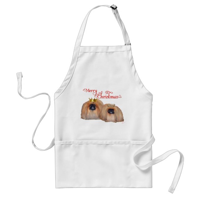 Pekingese Weihnachten Schürze (Vorne)