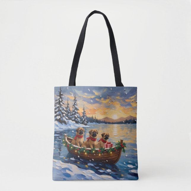 Pekingese Weihnachtsboot Urlaub (Vorderseite)