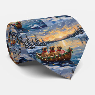 Pekingese Weihnachtsboot Urlaub Krawatte