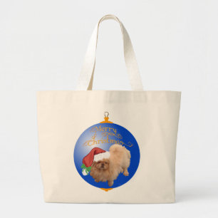 Pekingese Weihnachtsdekoration Jumbo Stoffbeutel