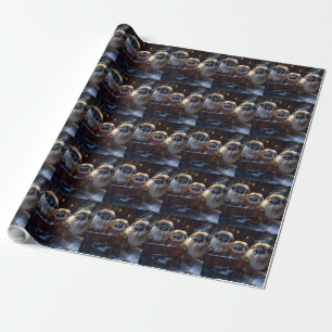 Pekingese Weihnachtsfeiertage Geschenkpapier