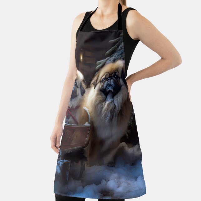 Pekingese Weihnachtsfeiertage Schürze (InSitu)