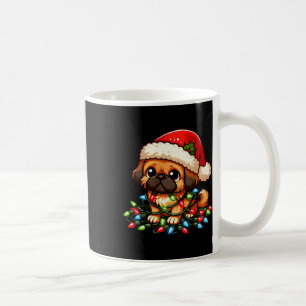 Pekingese Weihnachtslicht Hund Funny Xmas Kaffeetasse