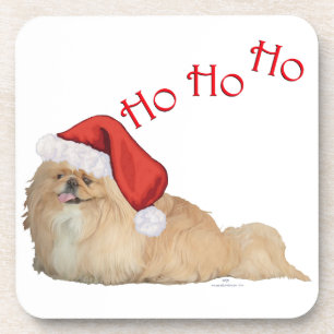 Pekingese Weihnachtsmann Getränkeuntersetzer