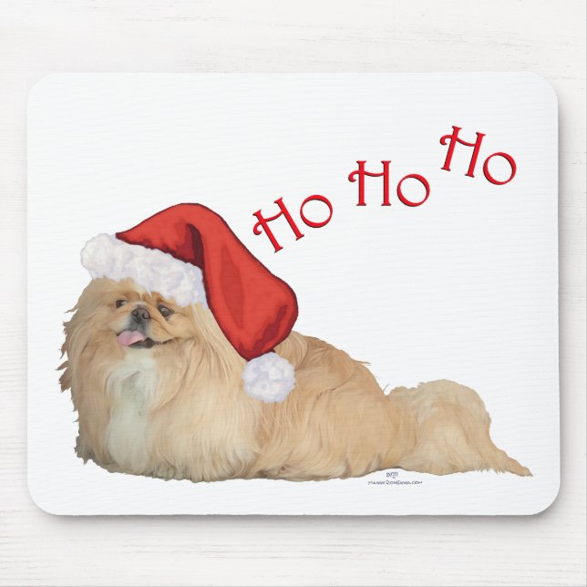 Pekingese Weihnachtsmann Mousepad (Vorne)