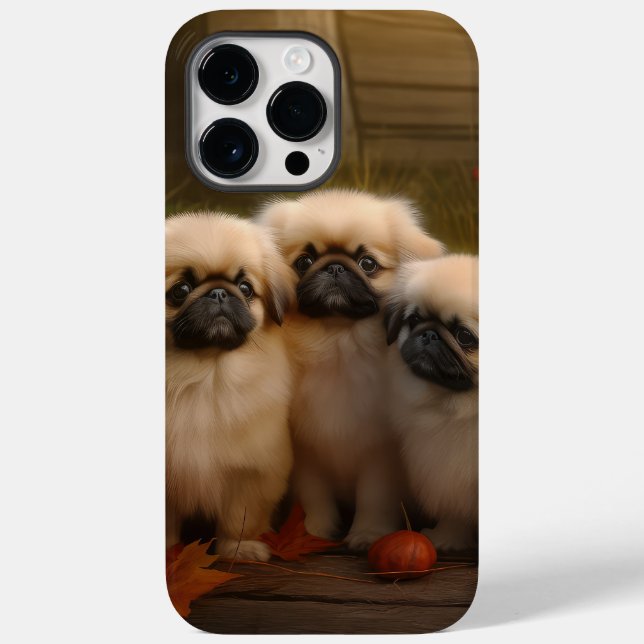 Pekingese Welpe Herbst Delight Pumpen Case-Mate iPhone Hülle (Rückseite)