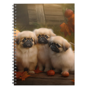 Pekingese Welpe Herbst Delight Pumpen Notizblock