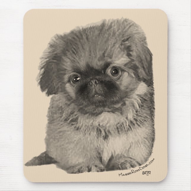 Pekingese-Welpe Mousepad (Vorne)