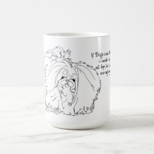 Pekingese, wenn Hunde sprechen könnten Kaffeetasse