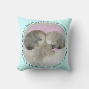 Pekingese-Wurfkissen - Zwei Pekis LIEBEN Kissen