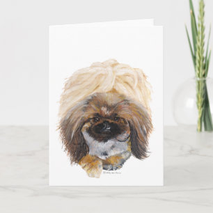 Pekingeser Grußkarte Karte