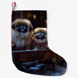 Pekingeser Weihnachtsfestzeit Kleiner Weihnachtsstrumpf