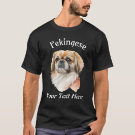 Pekingeshund, anpassbarer Text T-Shirt