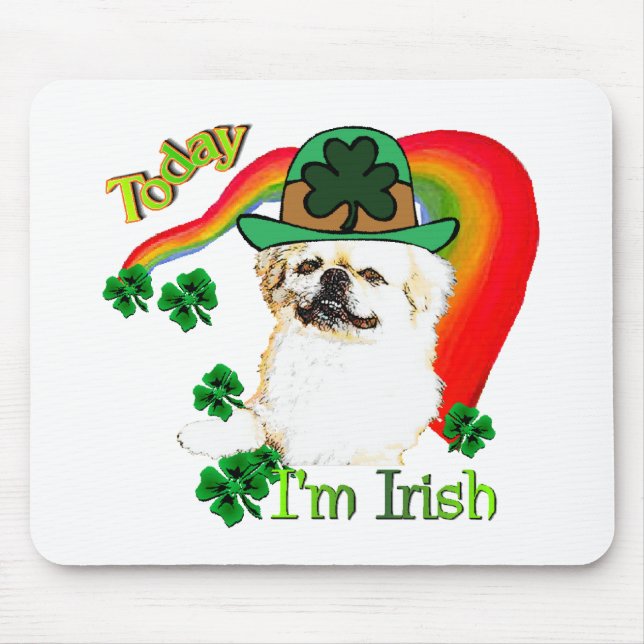 Pekingnese St Patricks Mousepad (Vorne)
