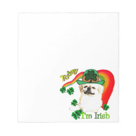 Pekingnese St Patricks Notizblock