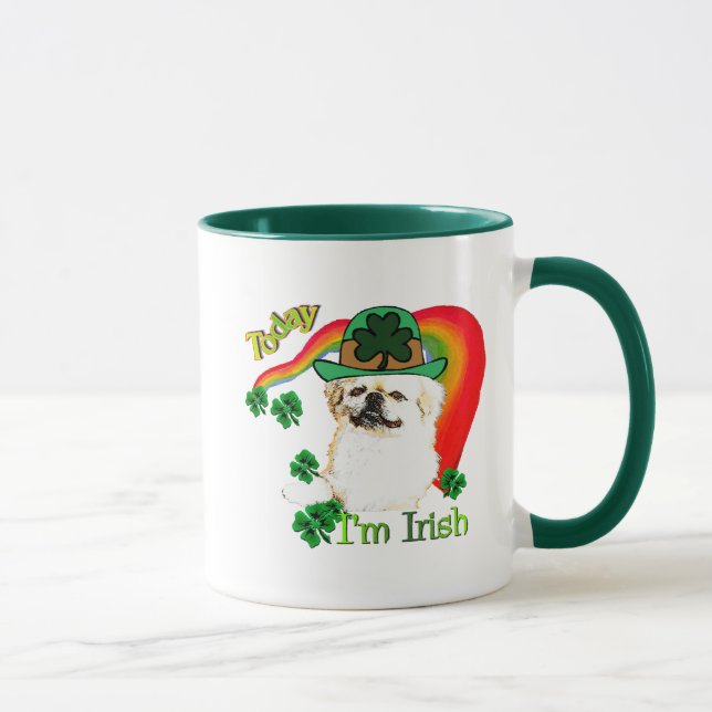 Pekingnese St Patricks Tasse (Rechts)