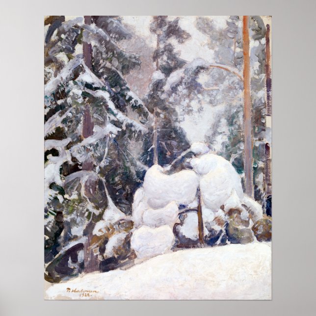 Pekka Halonen Winterlandschaft Poster (Vorne)